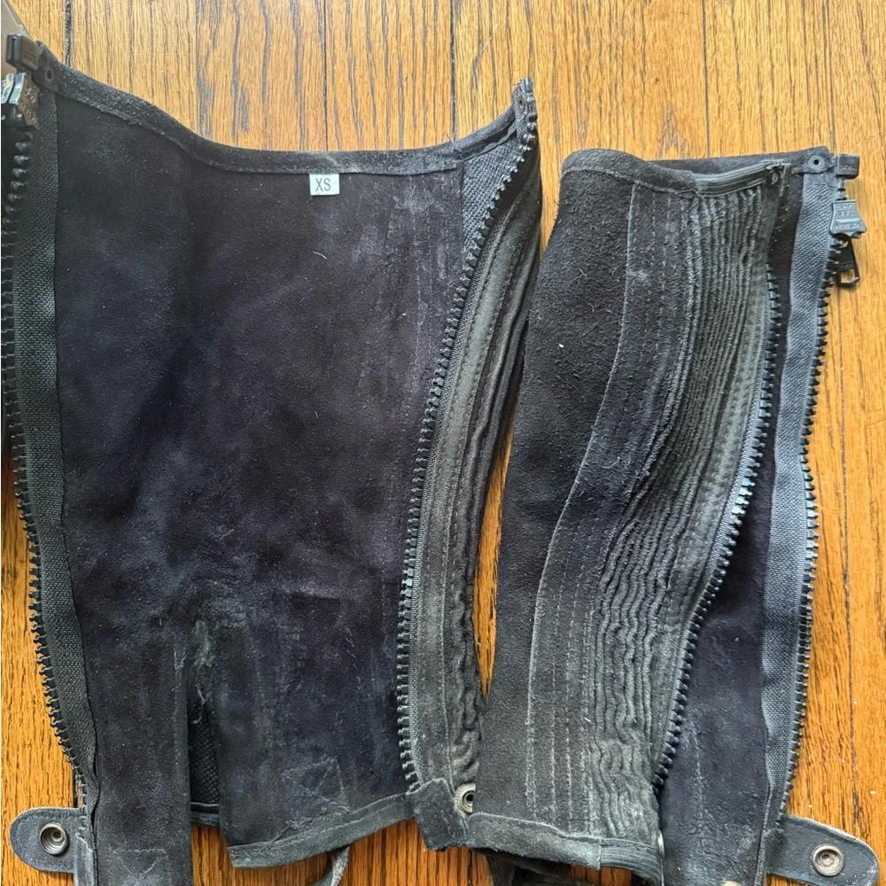 Moretta kids horseback riding shoes and half chaps, size 2 - Picture 3 of 8